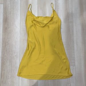 Gold/yellow cowel neck dress